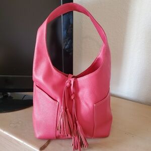 Beautiful Laggo Pink Pebbled Leather Hobo Bag New/Without Tag
